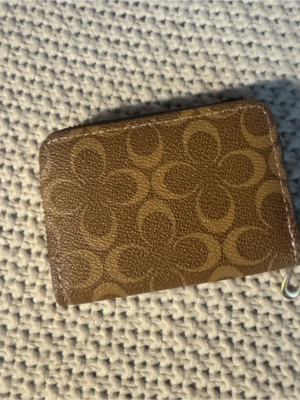 Brown print Coated Canvas Card Holder